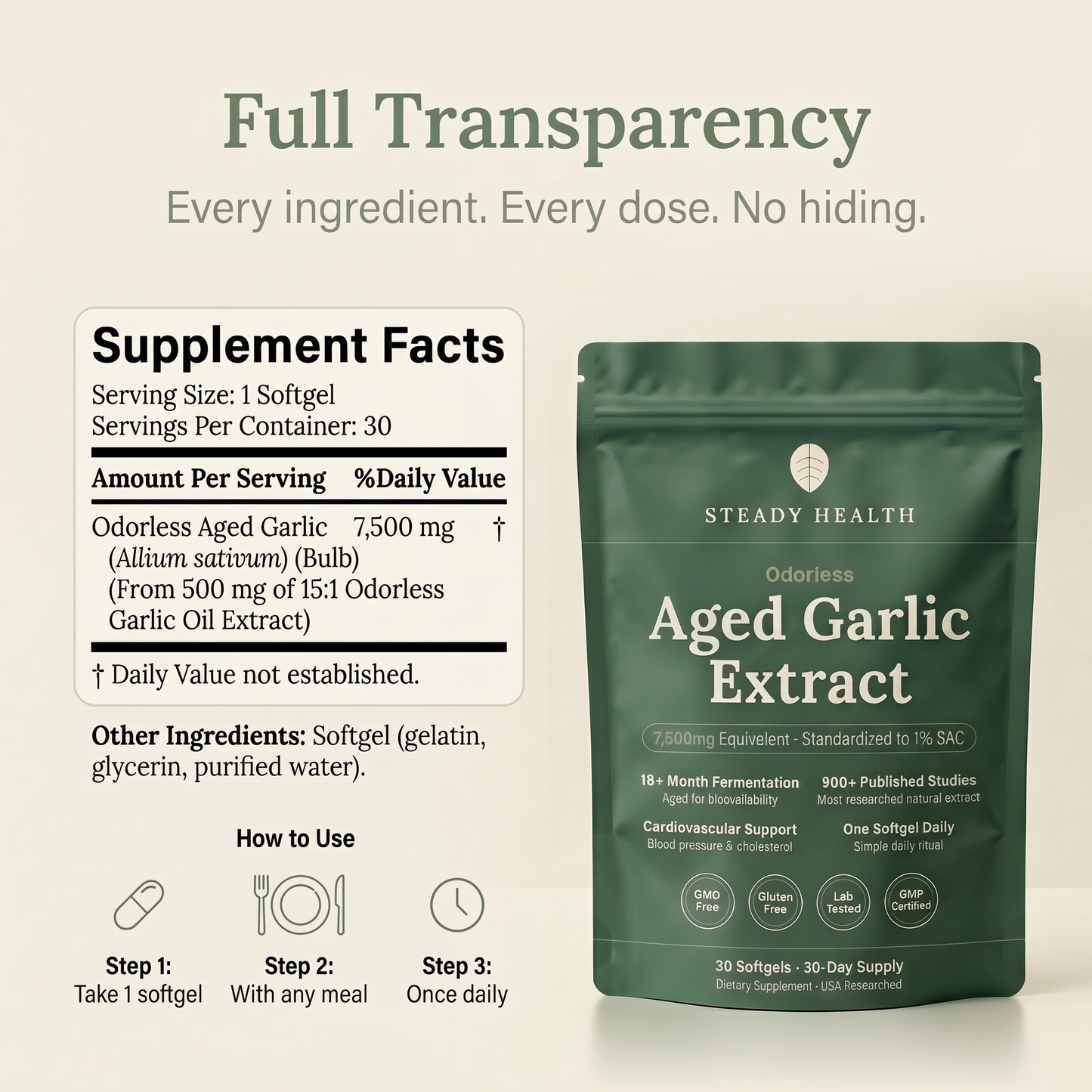 Odorless Aged Garlic Extract